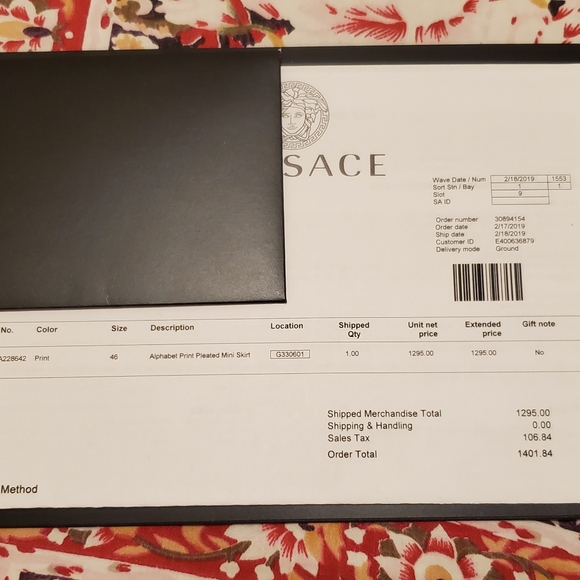 Versace Alphabet Pleated Skirt - Picture 2 of 2